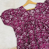 Feeding Frock Alia Cut, Free Size, Ankle Length, Tie-Up, Puff Sleeve Sleepwear in Softest Cotton Fabric (Bra Size 34"-38" | 50”-52″ length)